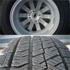 キューブに取付　アルミホイール+175/70R14ブリザック　4本SETの画像