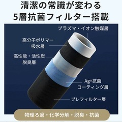 未使用 気化式加湿器 4重除菌 大容量 AI自動制御 プラズマ搭載 5段階調整の画像