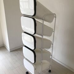 分別 ゴミ箱 スムーススタンド ダストボックス　5段の画像