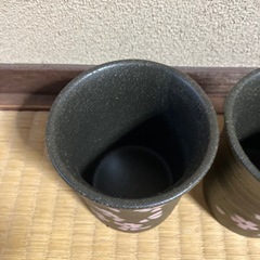 桜柄　湯呑み5個の画像