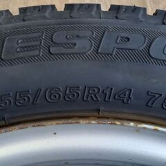22年製 スタッドレスタイヤ 4本セット 155/65R14の画像