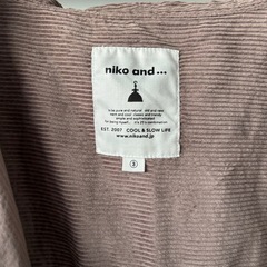 niko and... コーデュロイ長袖シャツ 新品未使用の画像