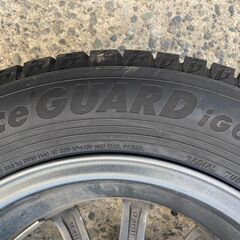165/70R14 東北6県無料配送対応‼️爆安‼️最終値下げ‼️②超超超バリ溝❗ 国産ヨコハマ IG60❗ アルミ付き 国産 タイヤ !!　スタッドレス　アクア　ハスラー　軽自動車　コンパクトカー 雪 冬 ゆきの画像