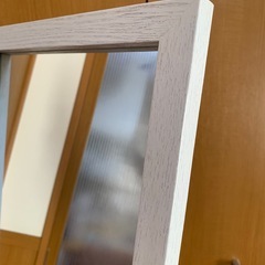 スタンドミラー（木目調）　の画像