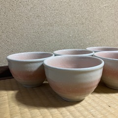 ピンクの小鉢5個の画像