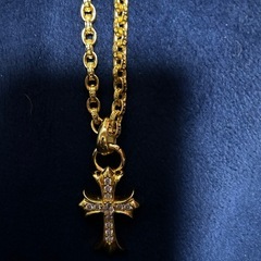 クロムハーツペーパーチェーンスモールクロス22K加工せっとセットの画像