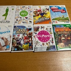 Wii  ソフト14本　リモコン等周辺機器セットの画像