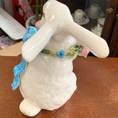 美原店 イースター うさぎ 陶器 置物 ガーデニング 雑貨　アンティーク の画像