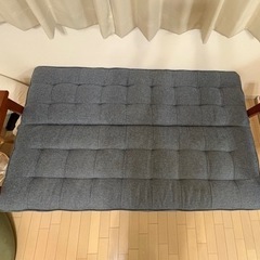 ベッドソファ　青の画像