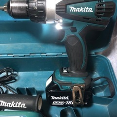 makita 充電式震動ドライバドリル 18V HP458D バッテリーの画像