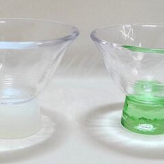 ★まとめ専用商品 C-6 献血記念品 おちょこ ぐい呑み 冷酒グラス ガラス盃 2個セット 未使用品の画像