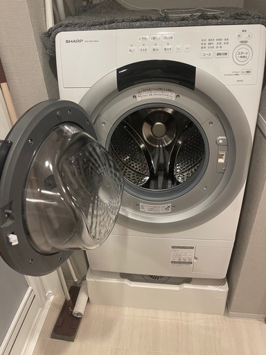 6ヶ月使用「冷蔵庫&洗濯機」シャープ ドラム式 洗濯乾燥機 洗濯7kg と冷蔵庫