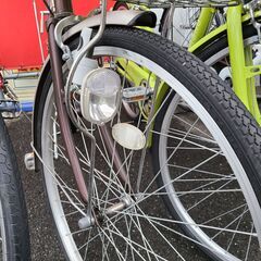 J1643【リユースのサカイ柏店】 シティサイクル　pierrette　ピエレット　ブラウン　26インチ　ダイナモライト　クリーニング、簡易メンテナンス済み　★店頭にて試乗可★  中古自転車 　流山市 中古自転車 松戸市 中古自転車 我孫子市 中古自転車 船橋市 中古自転車 守谷市 中古自転車 取手市 中古自転車の画像