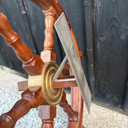 ⚓古い船舵 木製ハンドル ラット トップ 操舵輪 オブジェインテリアに