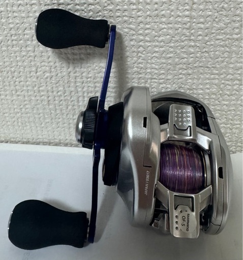 Stefano 両軸リール シルバー 紫スプール