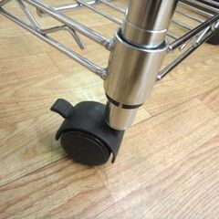 4段 スチールラック 幅90㎝ 奥行45㎝ 高さ180㎝ 棚板4枚  キャスター付 メタルラック 札幌市 西岡店 の画像