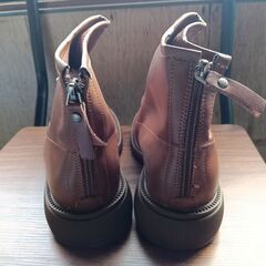 新品 23.5cm レディース ブーツ ブラウン 厚底 シューズ ショートブーツ【B038-Z】の画像