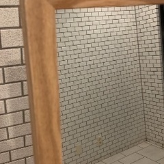細フレームスタンドミラーソティ　ナチュラルの画像