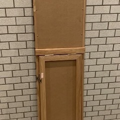 細フレームスタンドミラーソティ　ナチュラルの画像