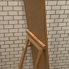 細フレームスタンドミラーソティ　ナチュラルの画像