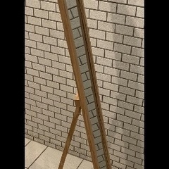 細フレームスタンドミラーソティ　ナチュラルの画像