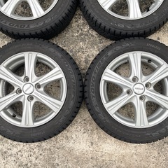 1001-5）軽自動車全般14インチアルミスタッドレス155/65R14トーヨータイヤオブザーブGIZ2中古4本セット！中古品の画像