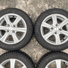 1001-5）軽自動車全般14インチアルミスタッドレス155/65R14トーヨータイヤオブザーブGIZ2中古4本セット！中古品の画像