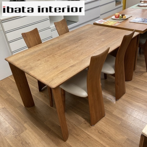 ジモティー限定価格！S173 ⭐ イバタインテリア ダイニング5点セット フォルム2 椅子綺麗 幅140cm USED 大人気モデル