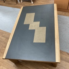 S168 ⭐ 川崎製作所 家具調コタツ 天然木コタツ 天板柄もの 幅120cm USEDの画像