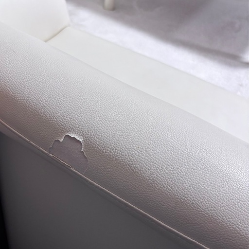 ３人掛けソファー　ホワイト