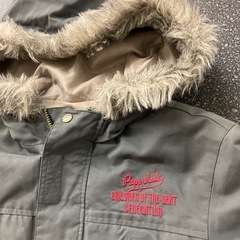 M2510-287 papp マウンテンパーカー キッズ 130センチ カーキ色 汚れ有りの画像