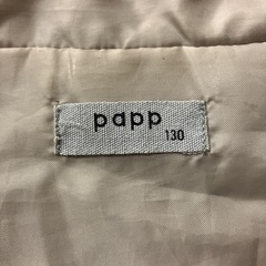 M2510-287 papp マウンテンパーカー キッズ 130センチ カーキ色 汚れ有りの画像