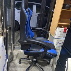 Sale ゲーミングチェア 青と黒の画像