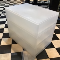 【リサイクルサービス八光】幅26㎝　無印良品　ポリプロピレン　小物収納ケース　3段の画像