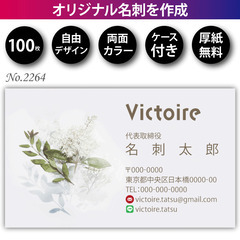 名刺印刷 100枚 両面 フルカラー 紙ケース付 No.2…