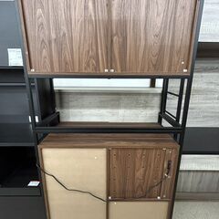 ★リユースのサカイ高崎店★TJ12375  食器棚 ブラウン H182×D45.5×W94 クリーニング済みの画像