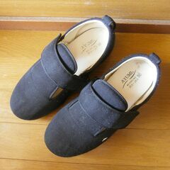 介護シューズ  幅広タイプ  AYUMI  5E 黒  25〜25.5cmの画像