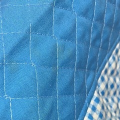 レッスンバッグ　水色　(未使用ですが、シミあり)の画像