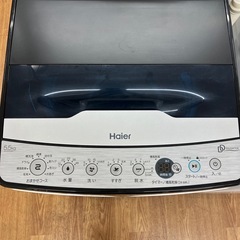 「安心の1年保証付。【Haier 全自動洗濯機 JW-XP2CD55F 5.5kg 2023年製 クリーニング済み 50Hz/60Hz】取りに来れる方限定。」の画像