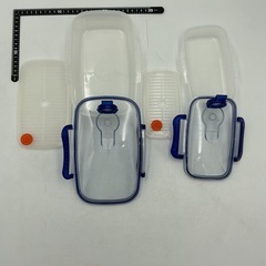 ワンプッシュ密閉保存容器　2個セット　電子レンジ・冷凍庫OK　プッシュロックタイプの画像