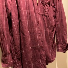 えんじ色メンズシャツ　Lサイズ　の画像