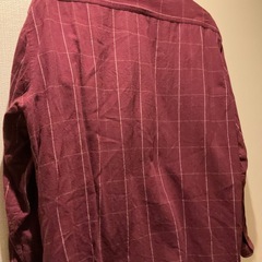 えんじ色メンズシャツ　Lサイズ　の画像