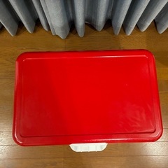 コールマン 54QT スチールベルトクーラー クーラーボックス レッド 赤　しろ白の画像