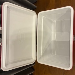 コールマン 54QT スチールベルトクーラー クーラーボックス レッド 赤　しろ白の画像