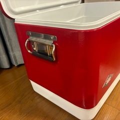 コールマン 54QT スチールベルトクーラー クーラーボックス レッド 赤　しろ白の画像