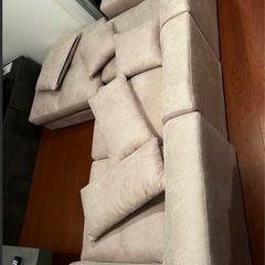 カウチソファー フロアソファ 3人掛け コーナーソファー ロータイプの画像