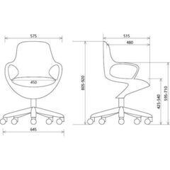 【受け渡し予定者決定】【肘付オフィスチェア】 トープ ココア 回転 座面昇降 ポリプロピレン 布 在宅 コンパクトの画像