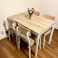 受付停止中 美品 ダイニングテーブルセットの画像