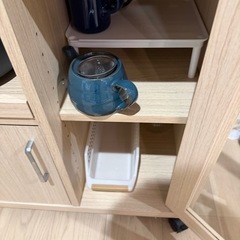 カウンターワゴン 食器棚 フルニコ FUL-8065SL-NA（ナチュラルブラウン）の画像