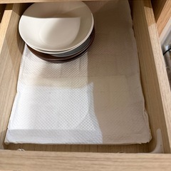 カウンターワゴン 食器棚 フルニコ FUL-8065SL-NA（ナチュラルブラウン）の画像